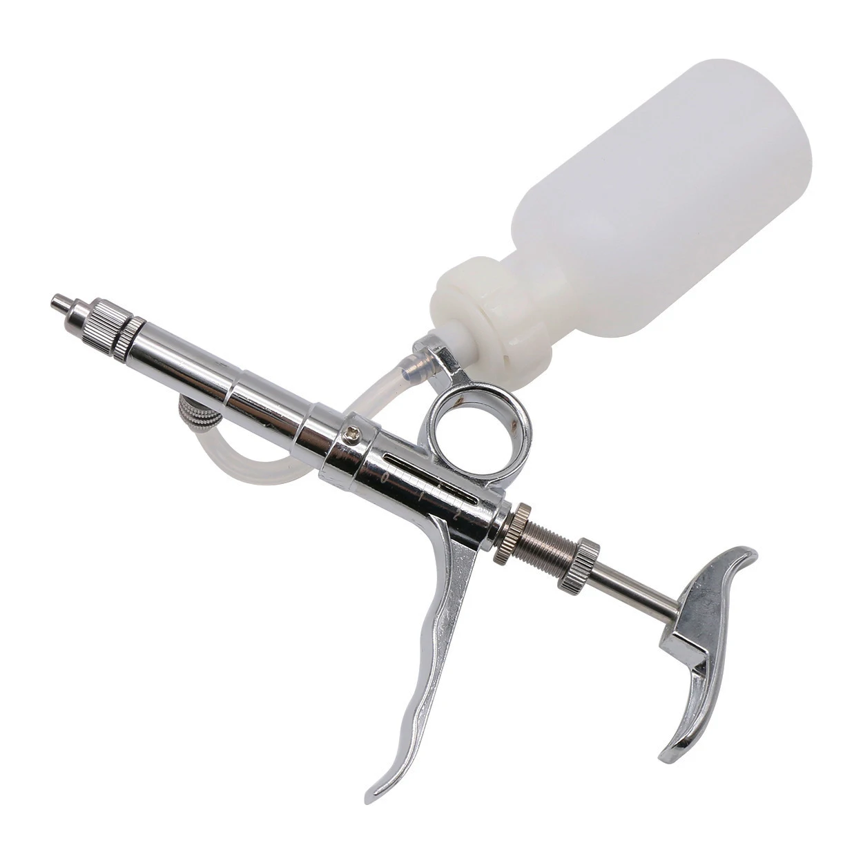 Veterinary Equipment 2ml Automatic Cattle Sheep Pig Poultry Vaccination Injector Syringe with Bottle