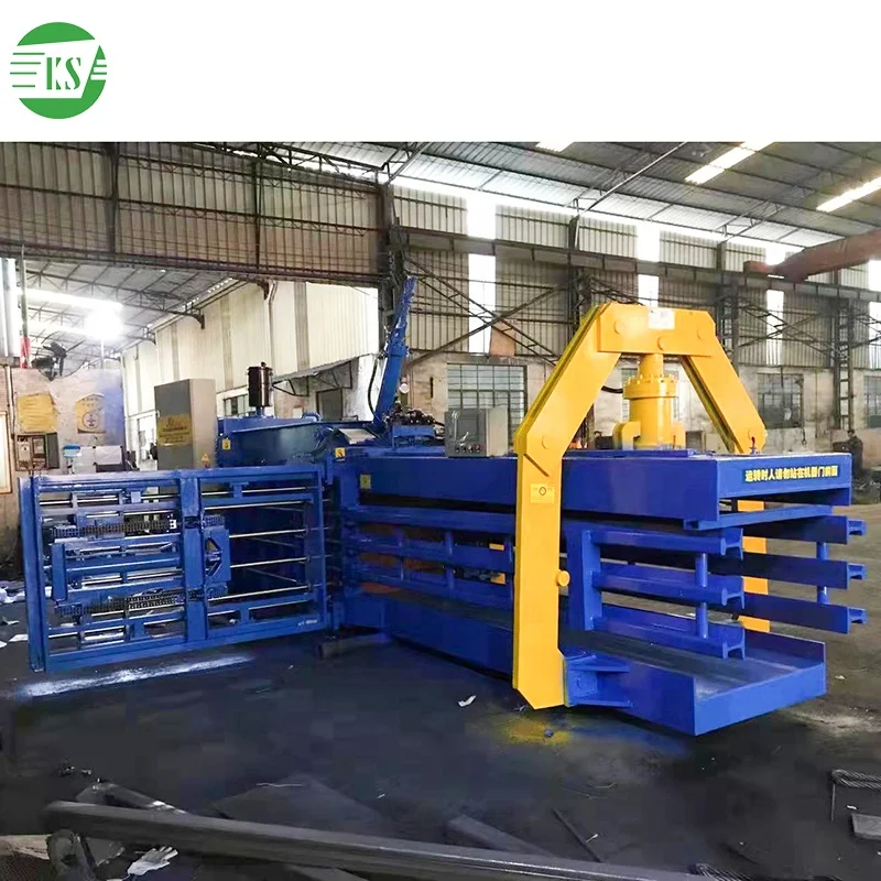 Keshang CE certificated hydraulic automatic horizontal plastic bottles baling press machine