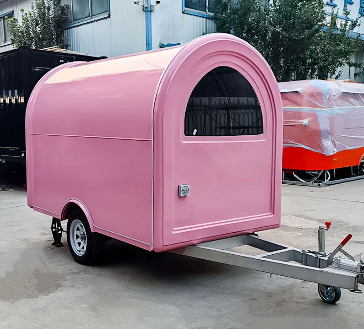 USA & Europe Commercial Fast Food Trailer Van Cart Mobile Commercial BBQ & Ice Cream Van for Home Use for Sale