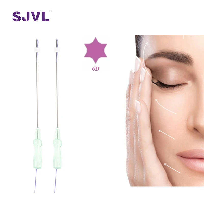 21 г, 90 мм, острые иглы, биоабсорбируемые, привязывающие к лицу Hilos De Sutura Polidioxanona Pdo thread Cog 6D