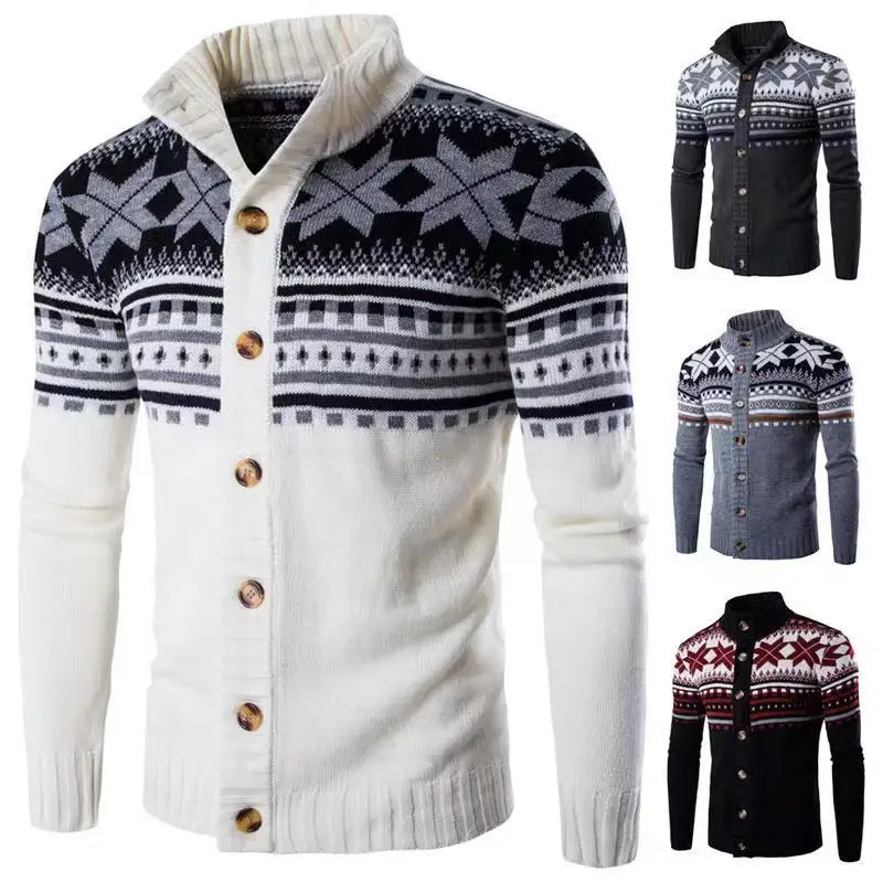 Fashion Design Oem Warm Mens Cotton Cashmere Knitted Wool Winter Knit Sweater Clothing