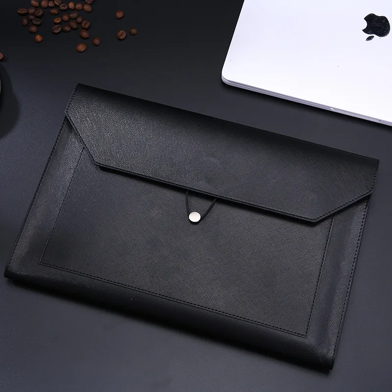 Leather Business School A4 Presentation File Folder Folder Holder with 2 Pockets