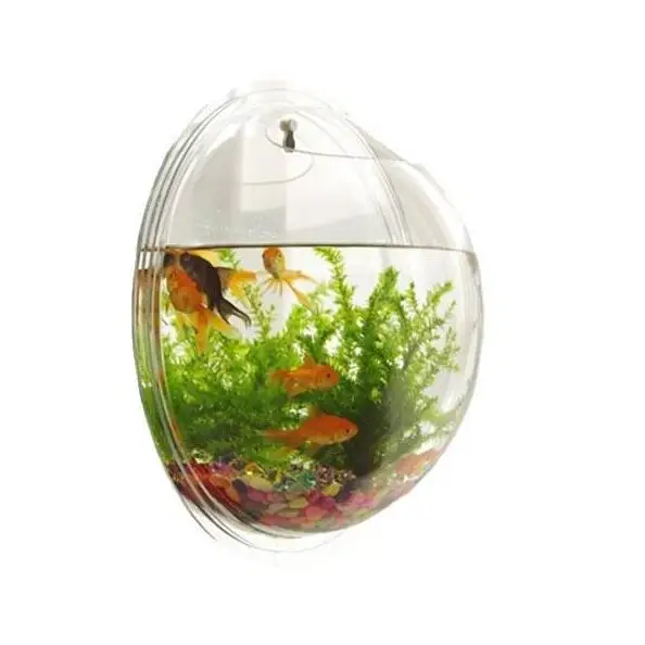 Round Clear Acrylic Fish Tank Wall Mount Acrylic Aquarium Fish Tank Mini Acrylic Fish Tank Aquarium