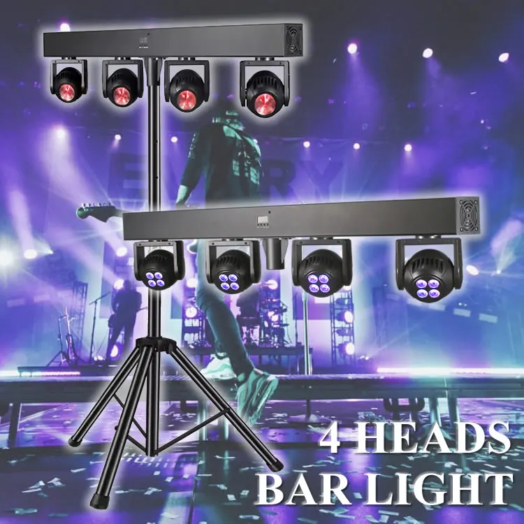 Professional  DJ Green Laser 4 Moving Head Beam Wash Ball RGBW LED  Light Bar