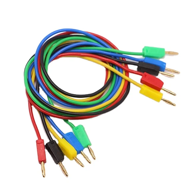 Stackable Insulated Safety Extension 2mm 4mm Silicone Banana to Banana Plug Test Cable Leads Wire Changzhou