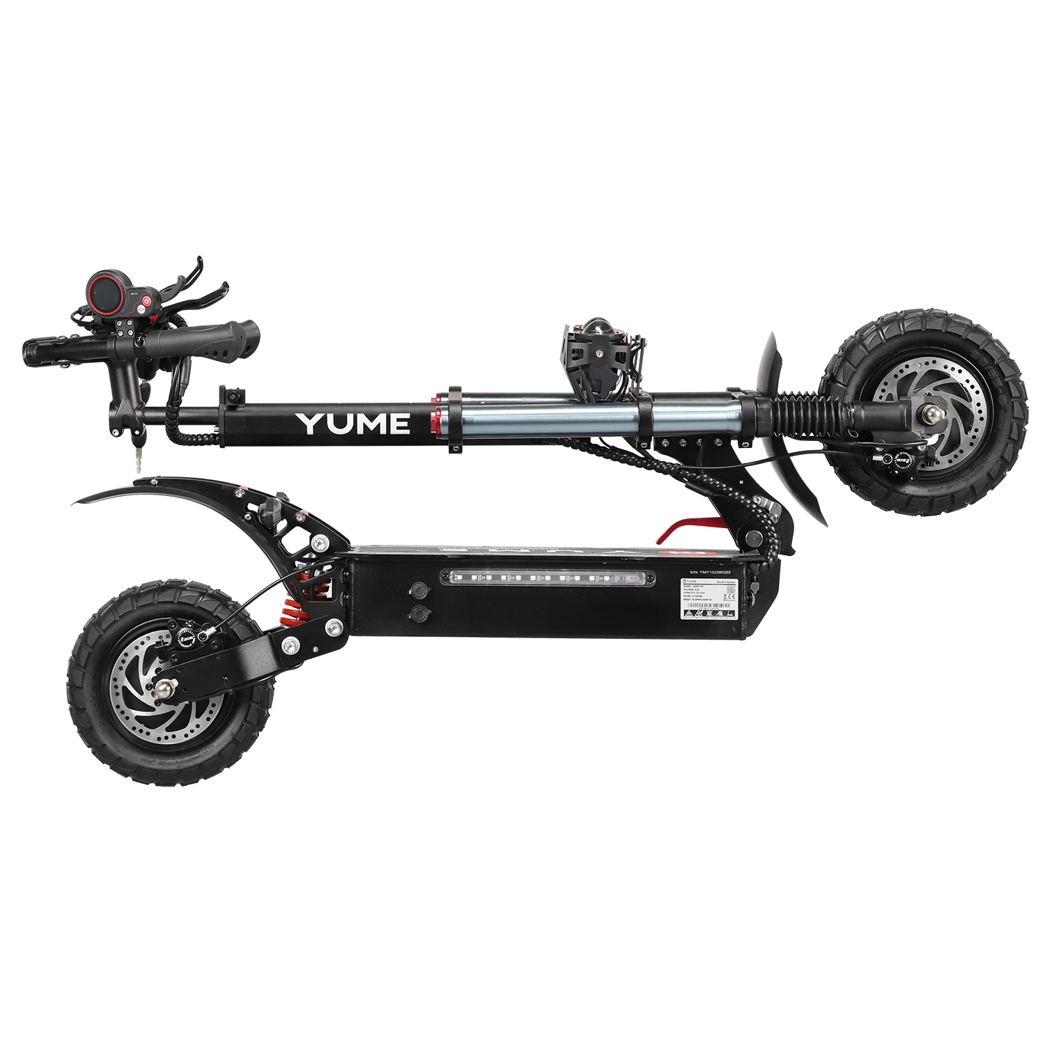 YUME Y10 high quality mobility scooter 52v 2400w dual motor folding hydraulic brake electric scooter from China