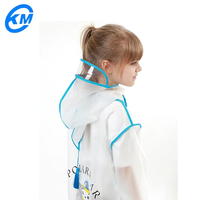 Cheap child raincoat PVC material rain poncho EVA new design raincoat for children