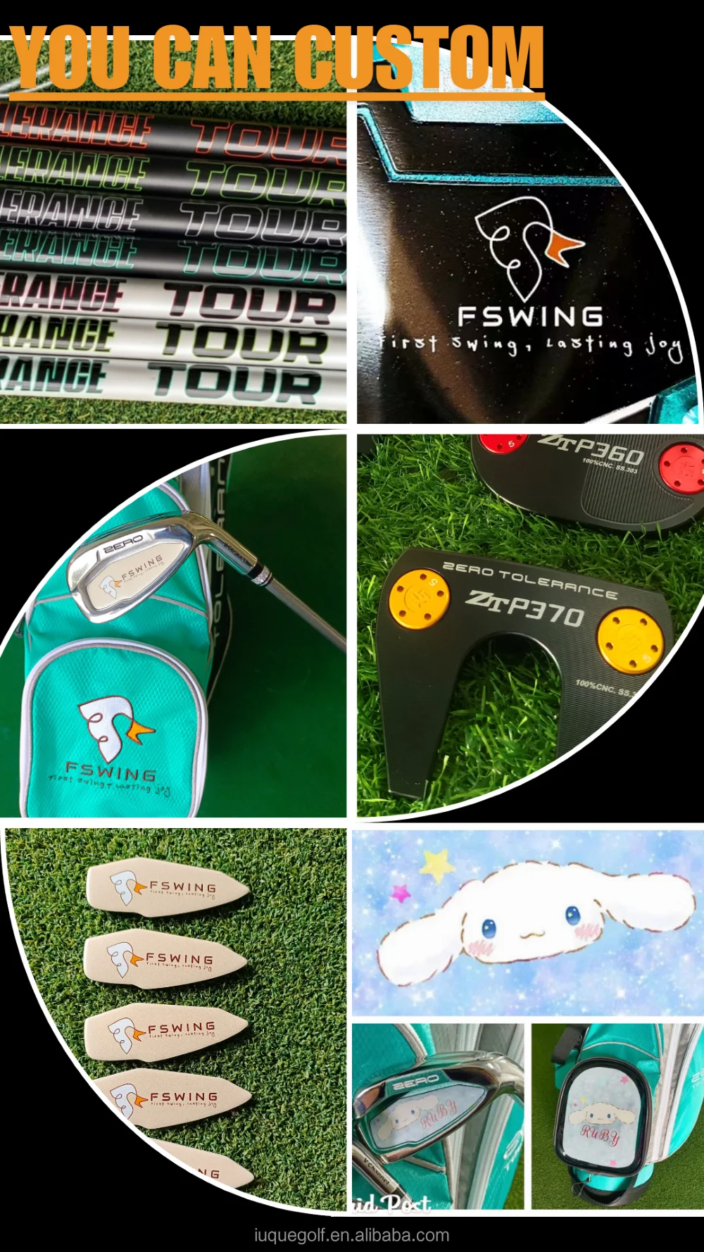 Mini High Quality Lightweight 4-pieces Graphite Golf Set USKIDS Children Personalized Pattern Costom Youth/Women/Beginners