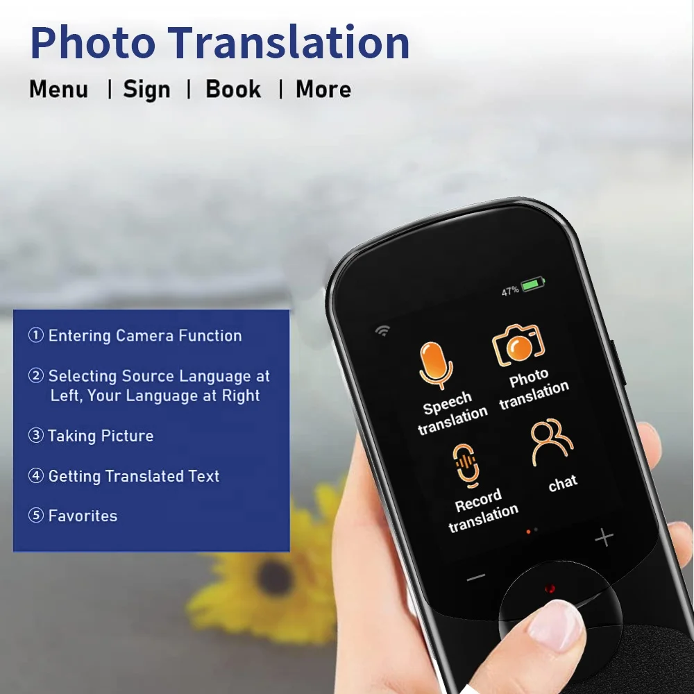 Vormor T11 Portable Voice Translator English Language Translation Interphone System Instant Translation Talking Machine