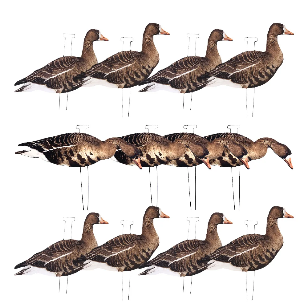 Customizable posture logo  simulation PP flocked goose silhouette decoys for hunting