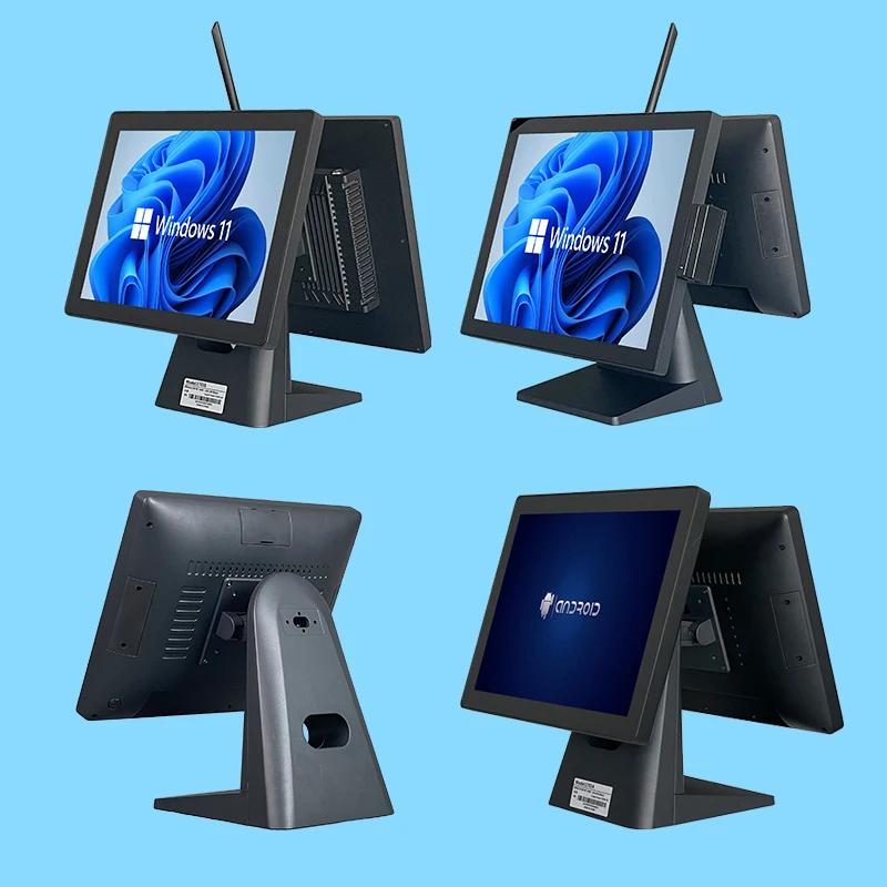 17/15 6/15 inch Desktop Cash Register All In 1 POS System Machine With Scanner/Printer/Drawer For Retail/Restaurant/Supermarket