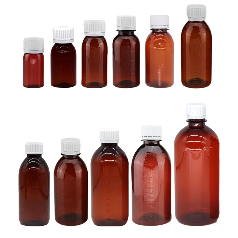 Wholesale customization PET Bottle 30ml 50ml 60ml 100ml 120ml125ml 150ml 180ml 200ml 250ml 300ml 500ml  Liquid Medicine Packing