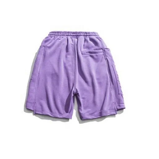 Trendy Summer Men Casual Solid Color Sport Shorts Men Custom Embossed Logo Streetwear Shorts