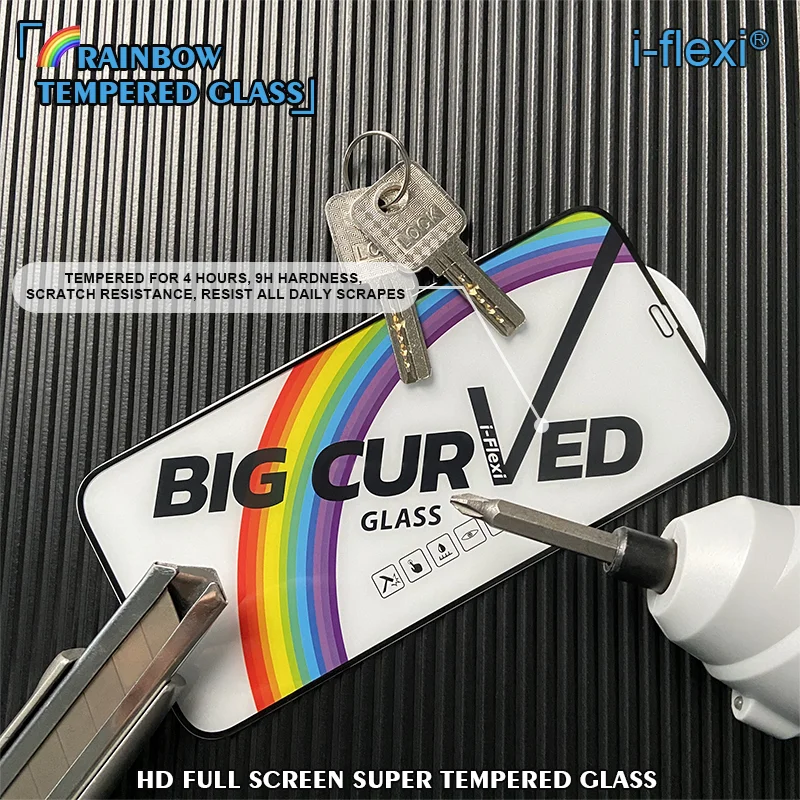 ODM/OEM Factory customized new model HD clear rainbow tempered glass screen protector for phone