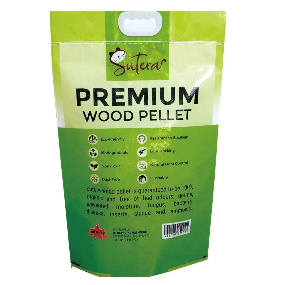 Custom Bath Sands Bag Hot Sale Factory BOPP Laminated PP Woven Bag Cat Litter Packaging Bags with Portable Opening