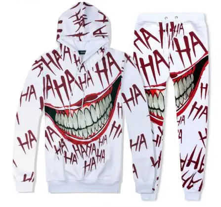 Christmas Eve dark knight funny cartoon anime poker clown 3D hooded sweater suit customization