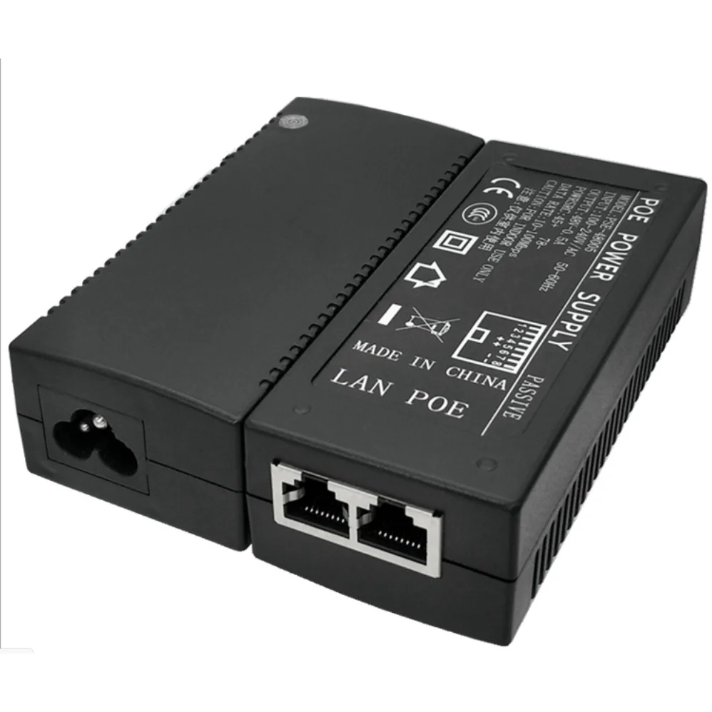 10/100/1000Mbps POE adapter 48V 1A gigabit poe power supply module