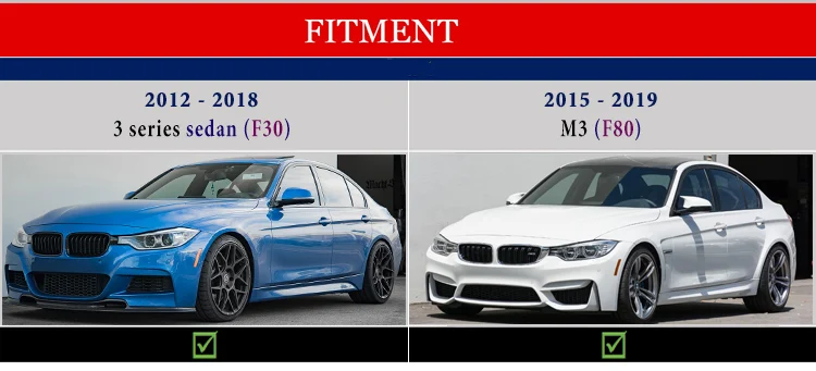 For BMW 3 series F30 F35 2012 2013 2014Plastic ABS glossy black or carbon fiber look MP M-Performance PSM M4 style rear spoiler