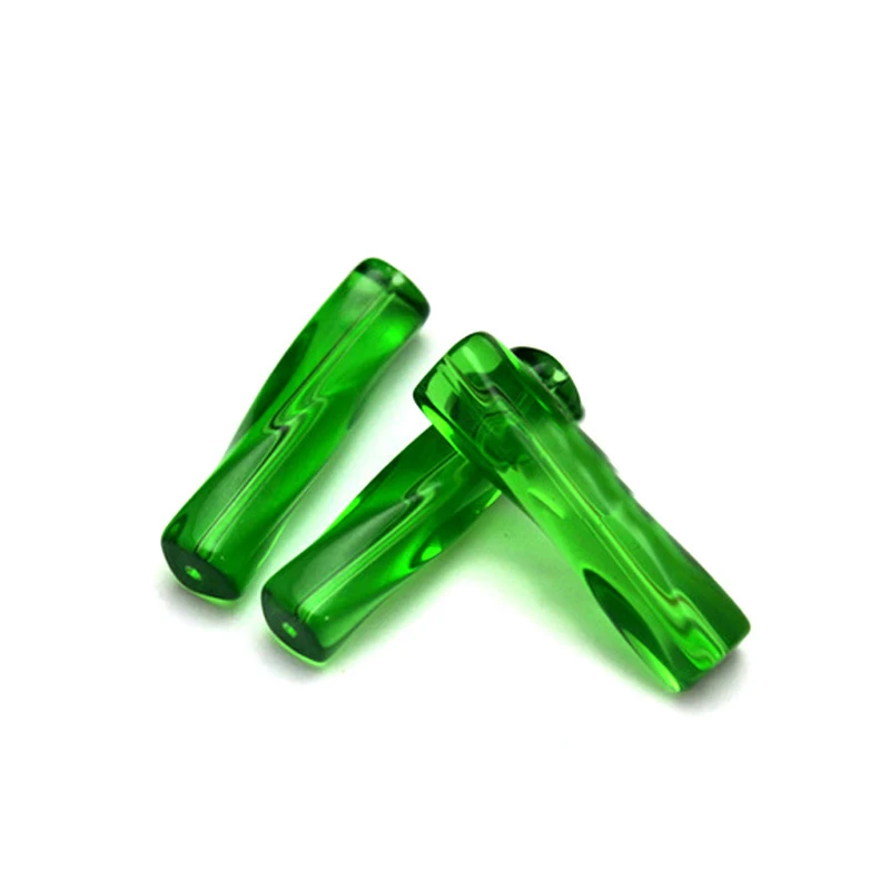 10*40mm Facetless crystal twist beads glass loose beads for door curtain decoration