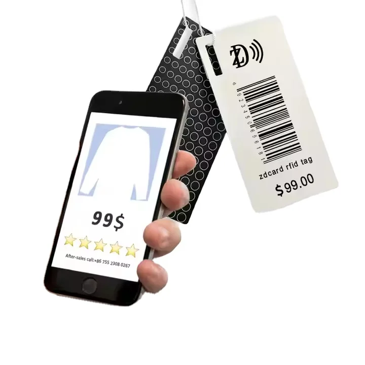 Washable NFC Tag Clothing Garment Labels Customized RFID UHF NFC Hang Tag With Innovative Technology