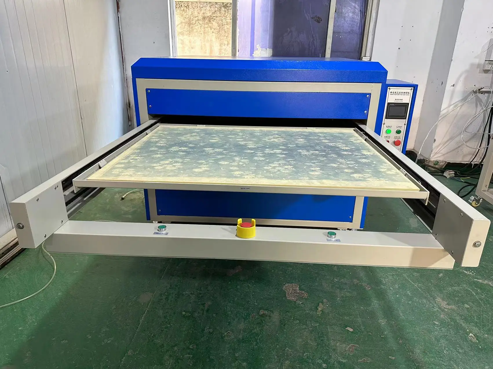 120*100 penumatic heat press machine for mouse pad Yoja mat carpet blanket flag tent t-shirt press