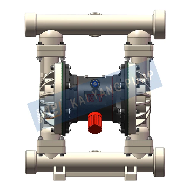 2-Inch Acid Resistance PVDF Fluoroplastic Pneumatic Diaphragm Pump Easy Flow Regulation Simple In Structure
