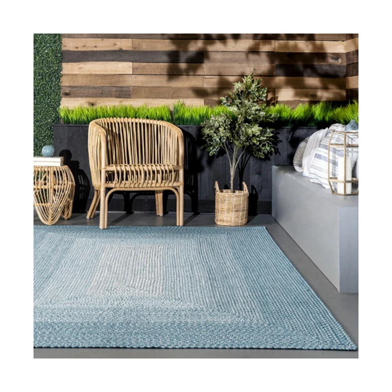 Polypropylene braided  patio garden outdoor rug carpet indoor outdoor rug