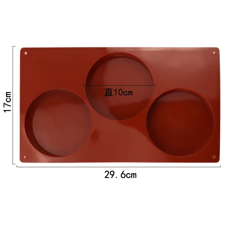085 3 hole round cylinder shape silicone cake mold  diy home bake cake base pan mold silicone soap make mold food grade bpa free
