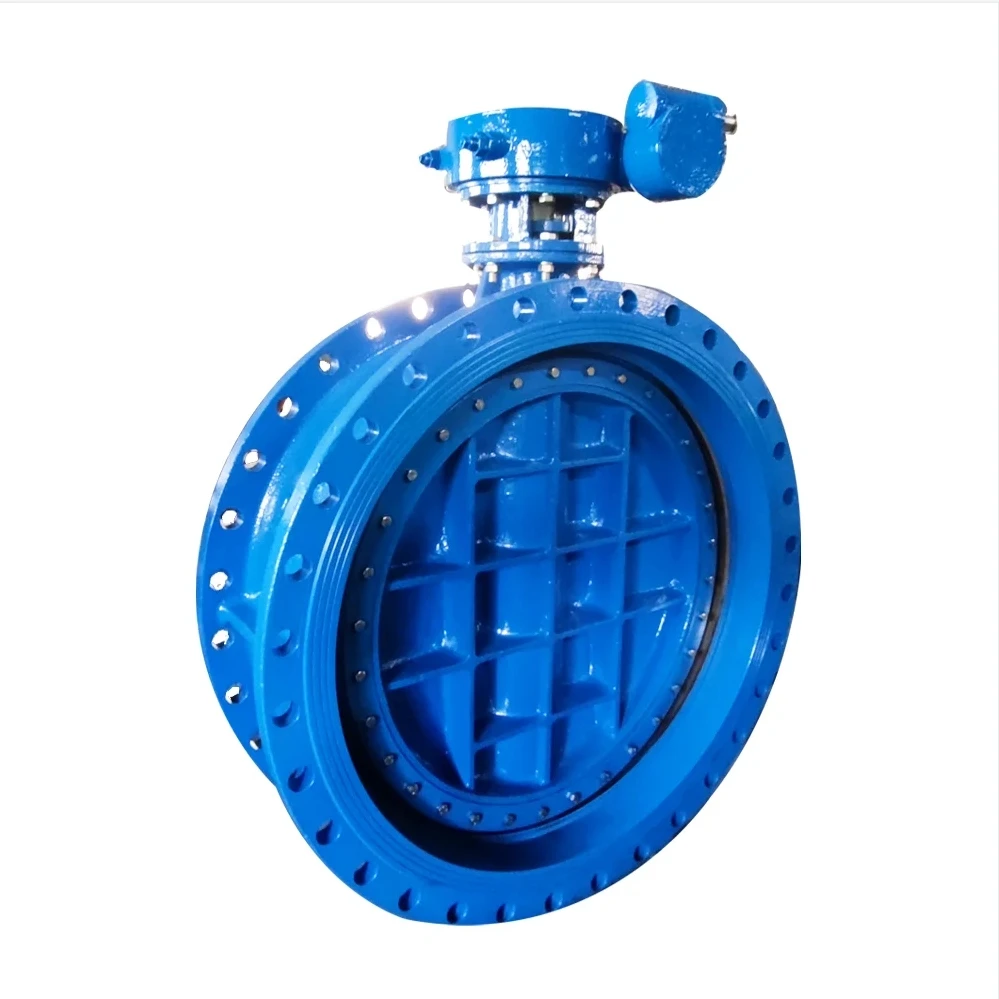 BS AWWA DN150 фланцевый мягкий уплотнительный двойной эксцентриковый клапан-бабочка