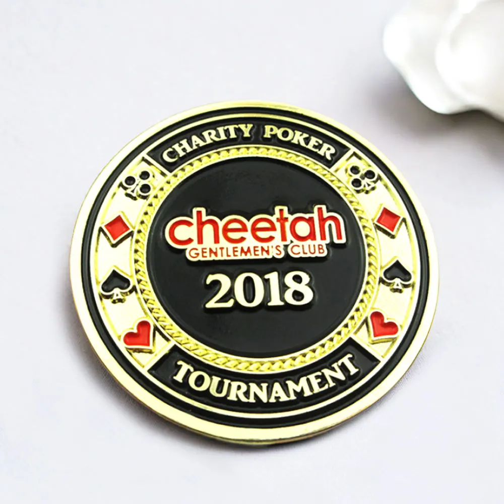 Cheap Custom Gold Plated Commemorative Poker Chip Coin Soft Hard Enamel Souvenir Zinc Alloy Brass Metal Engraved Challenge Coins