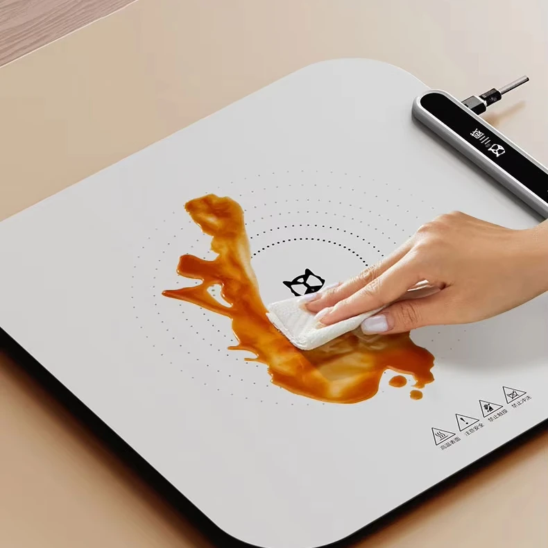 Nano-Material Portable Electric Warming  Silicone Heating Food Warmer Warming Tray Adjustable Temperature Dish Warming Plate