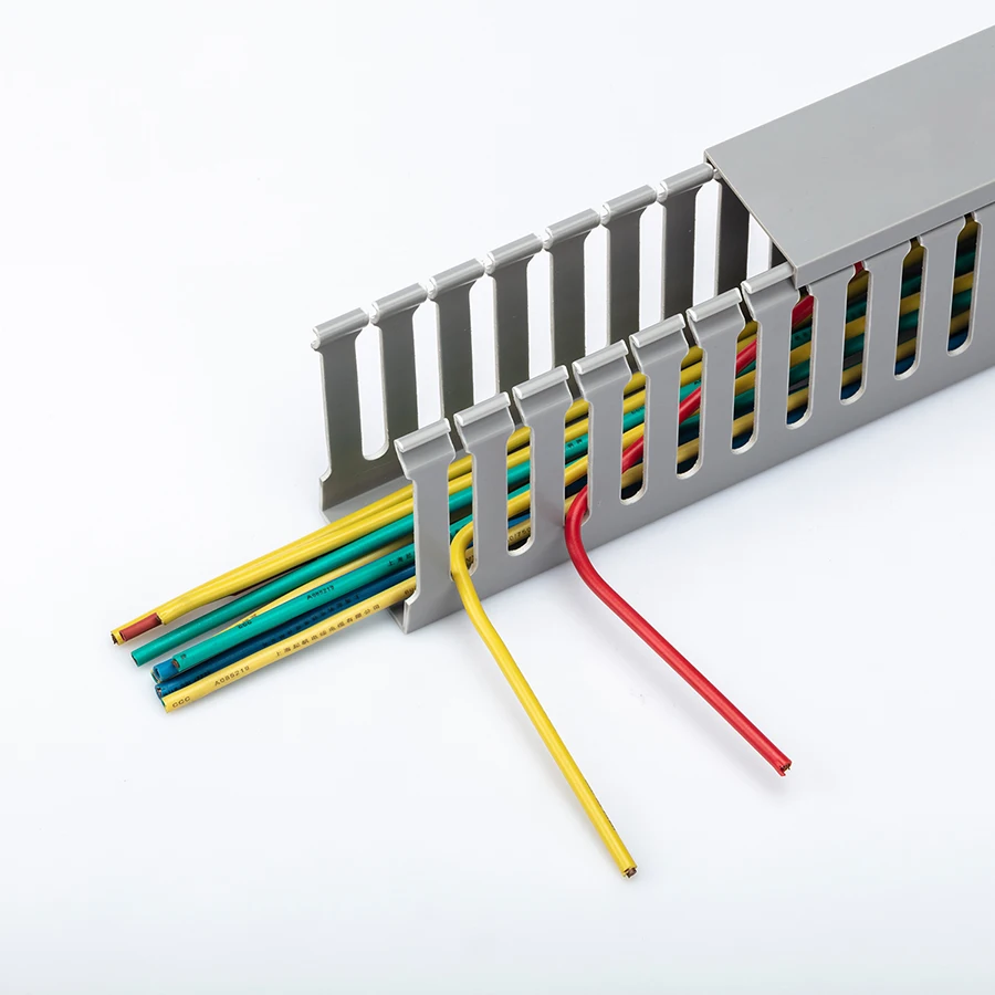 
EASCO Cable Way Channel PVC Extruded Slotted Grey Manufacturer Approved By UL94V0 Electric Panel Building 