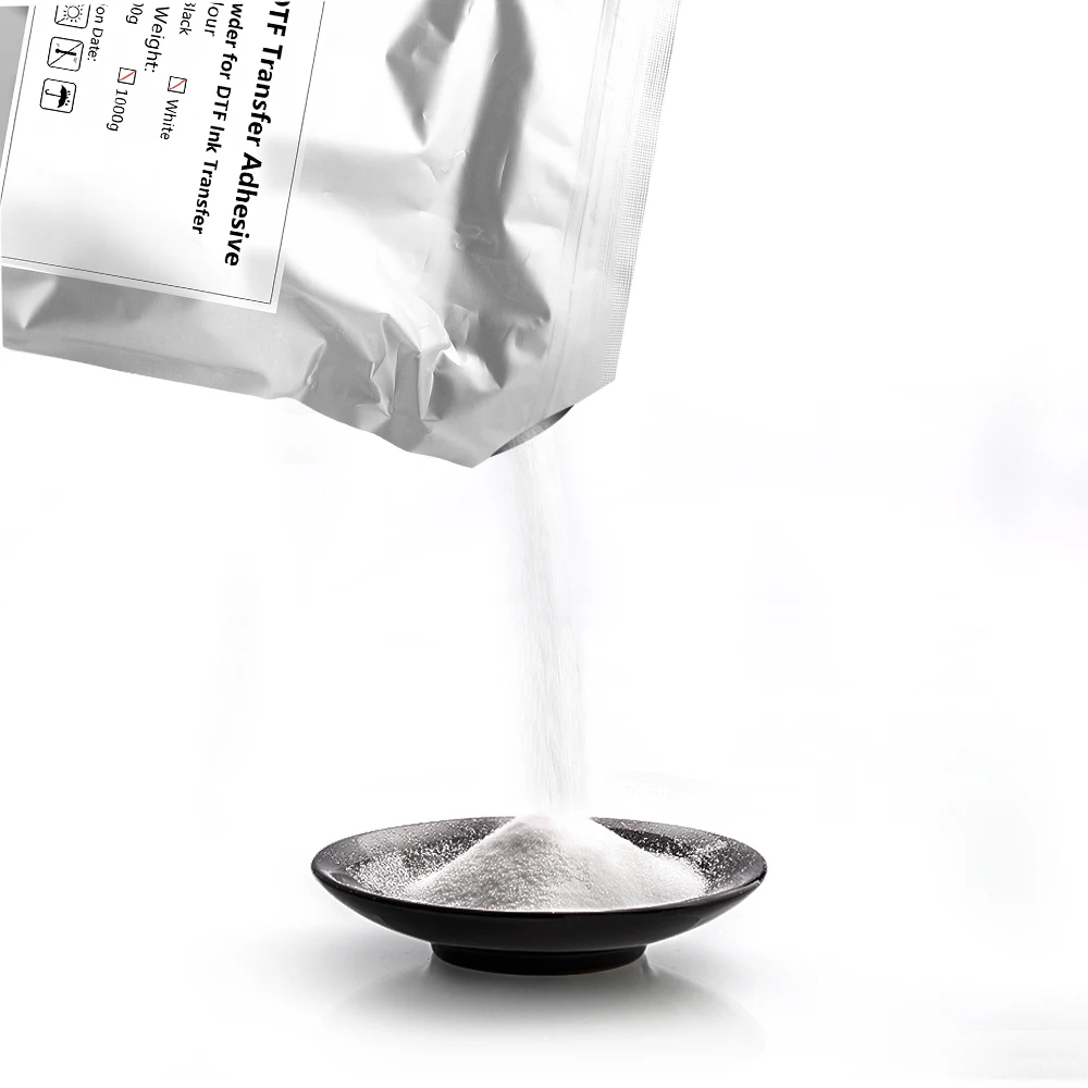 Ocinkjet powder hot melt dtf powder for t shirt dtf printer  Black and White Adhesive Powder For Heat Transfer Printing