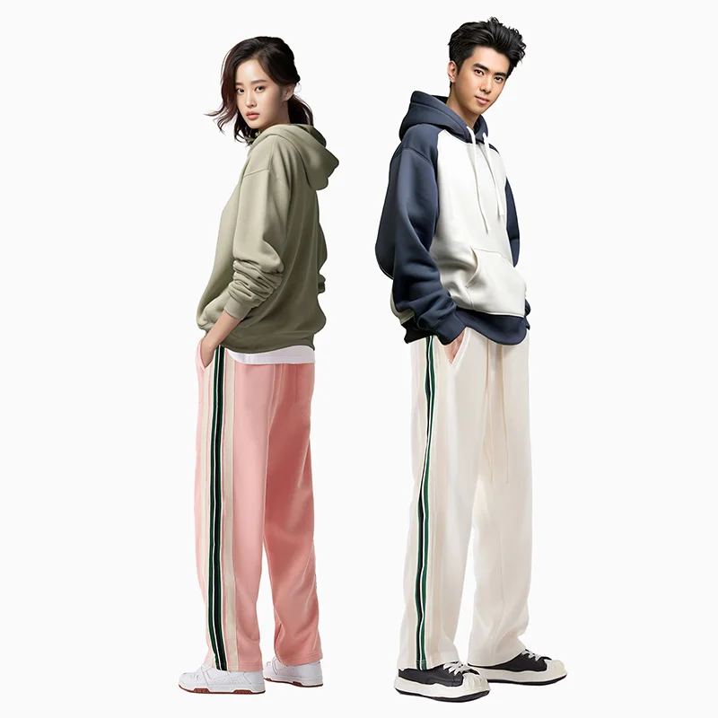 Custom Pink Elephant Fit Tie Rope Elastic Workwear Casual Mens Cargo Pants