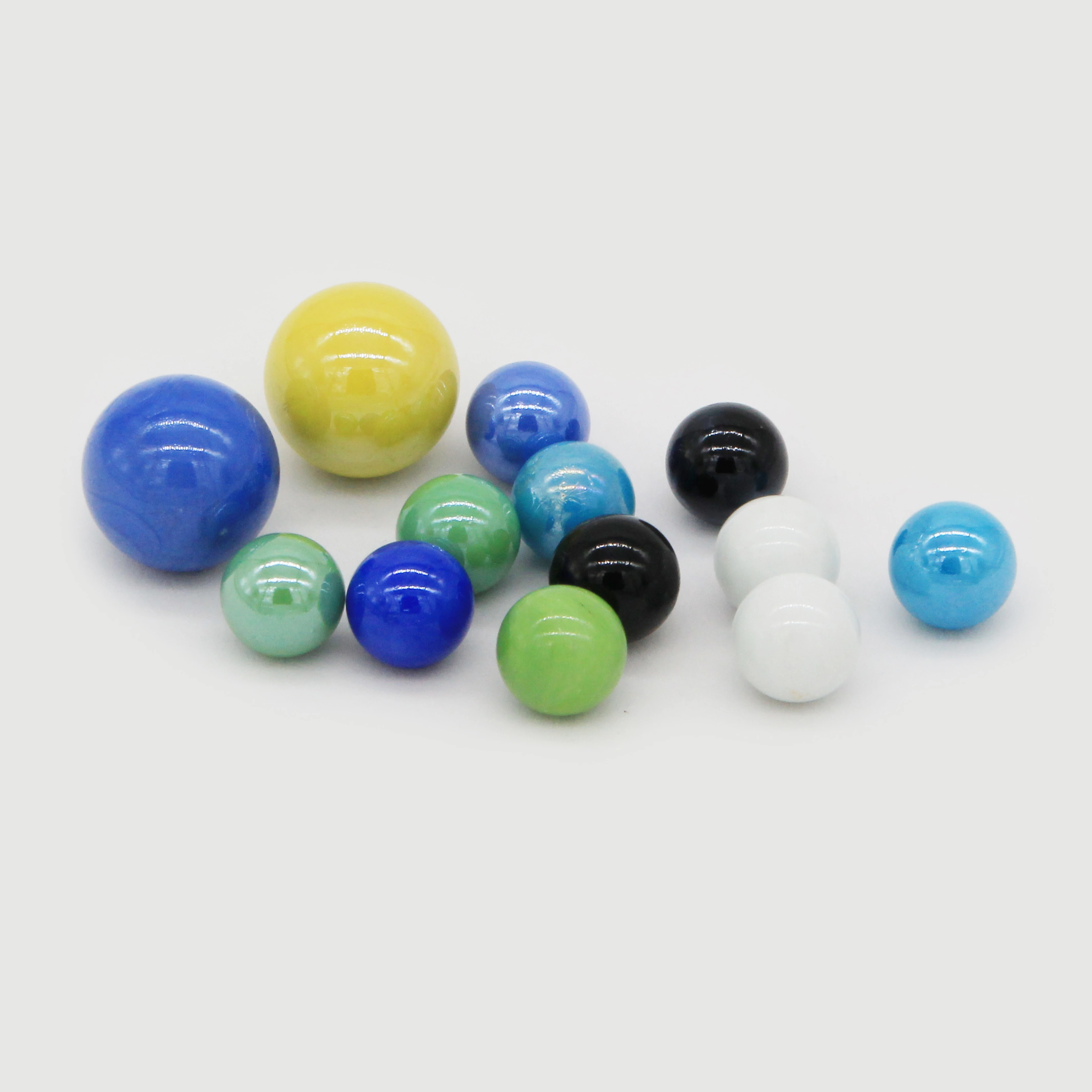 16mm 25mm red yellow colorful glass ceramic toys marble ball