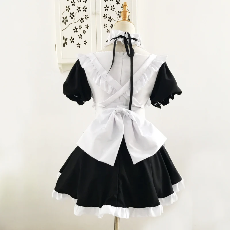 Japanese Anime Yosuga no Sora Black Costume Uniform Kasugano Sora Cosplay Sexy Maid Fancy Dress