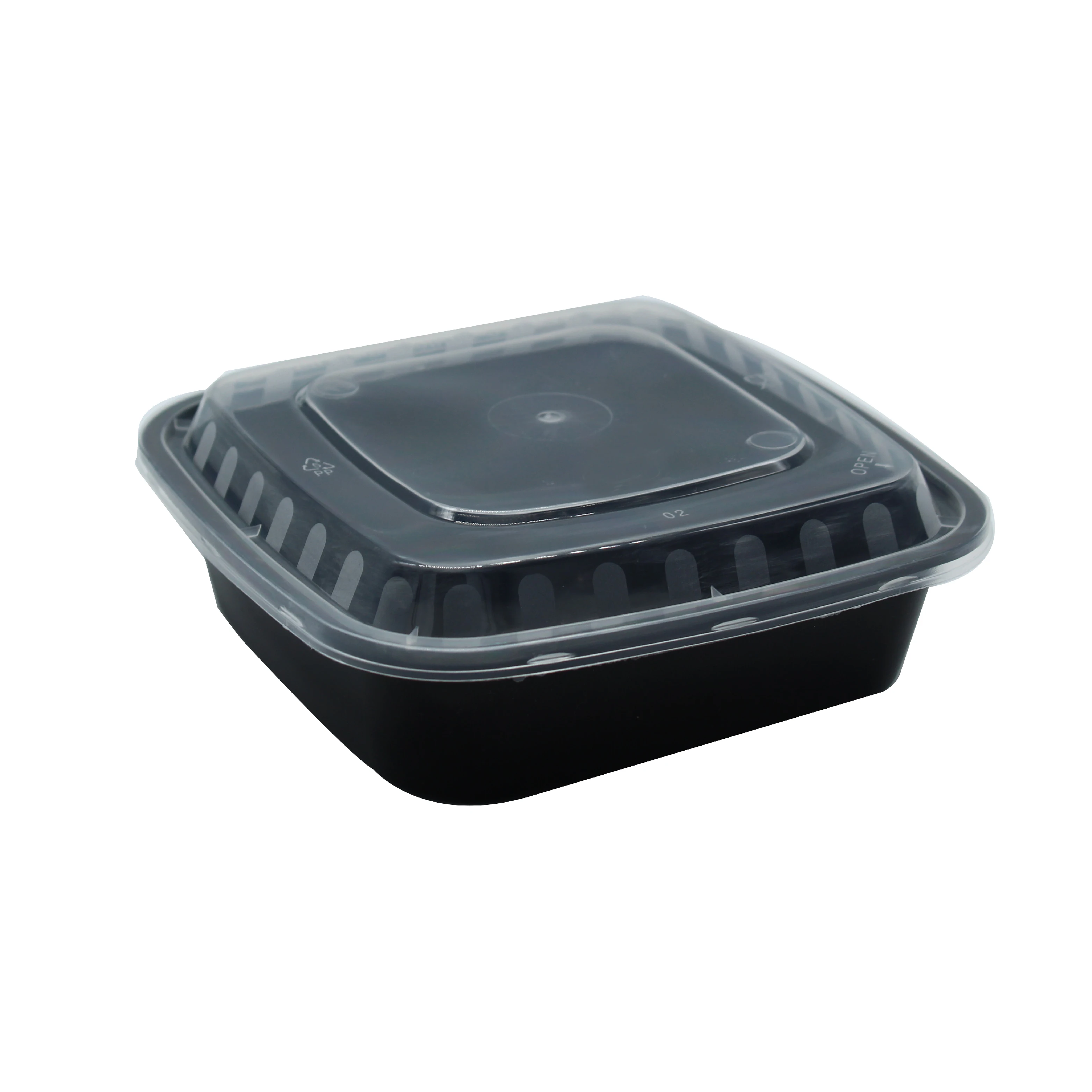 650ml square Take Away Clear Microwave PP Plastic Bento Salad Food Disposable Lunch Box With lids food grade take out container