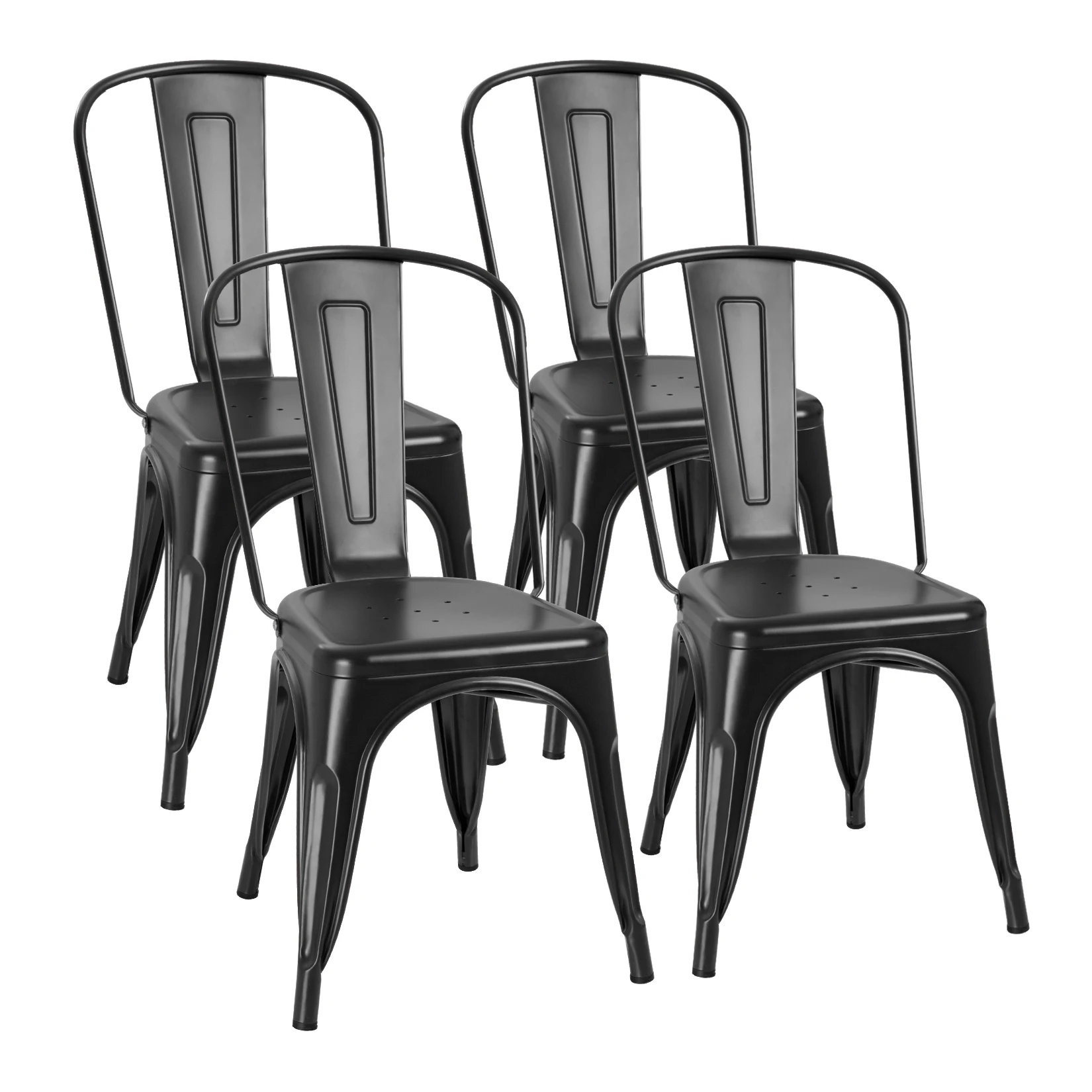 Старинный промышленный Железный современный Штабелируемый металлический стул для кафе Tolix