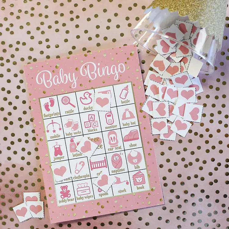 50 карт, легкая игра в бинго для будущей мамы, игры в бинго, слон, украшения для будущей мамы