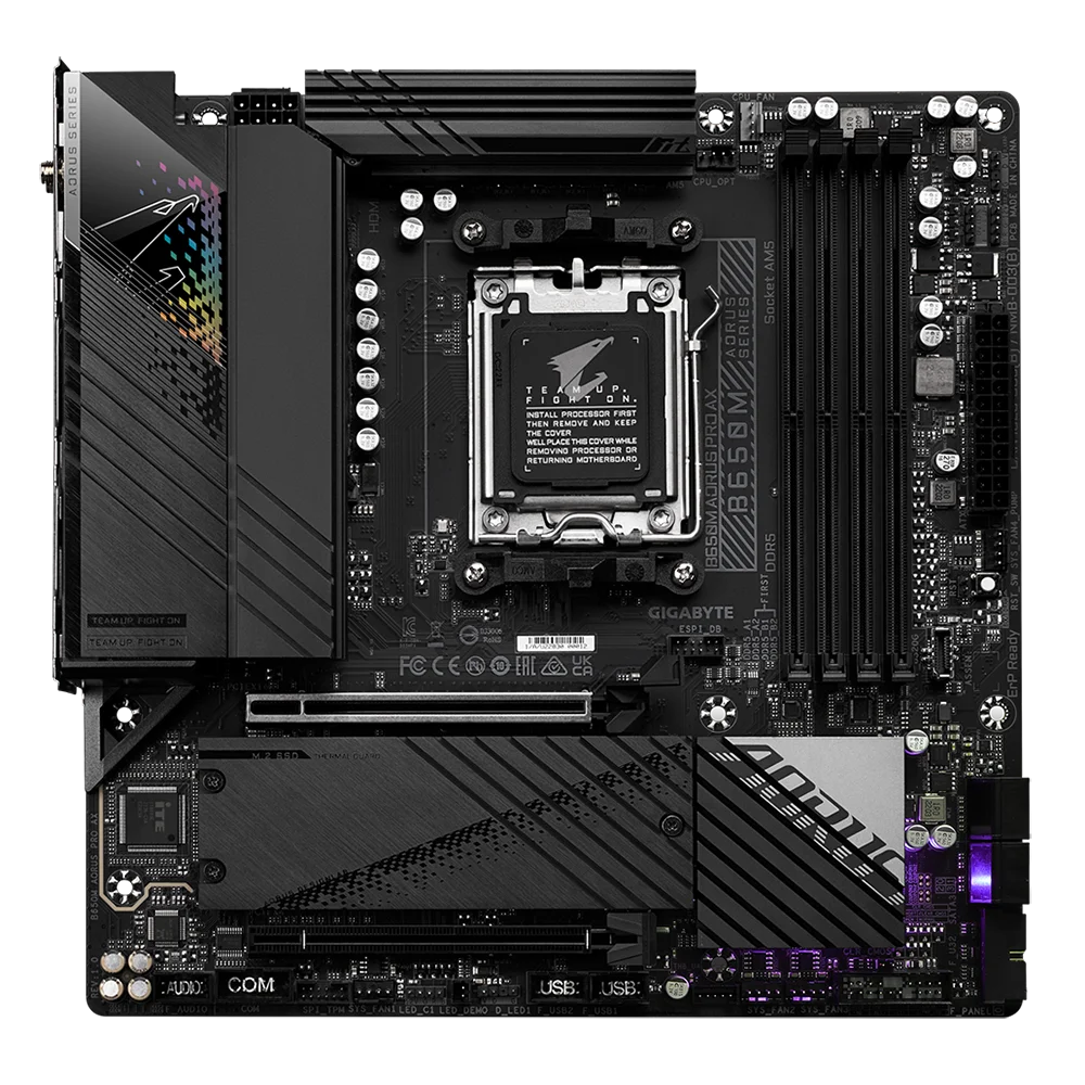Brand New For GIGABYTE B650M AORUS PRO AX AM5 Socket For Gaming Desktop 7900X Motherboard Support AM5 7800X3D Wifi6 CPU DDR5 Ram