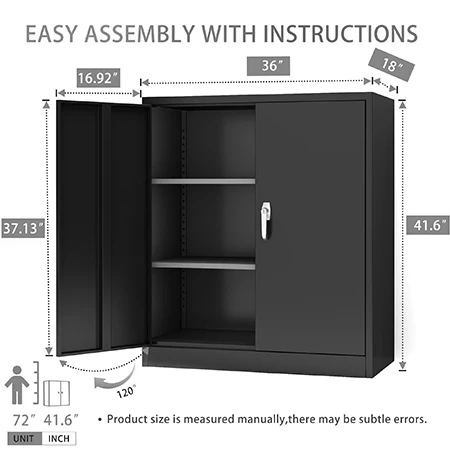 Steel Storage Cabinet Metal Steel Cabinet 2 Door Storage Cabinet with adjustable shelves