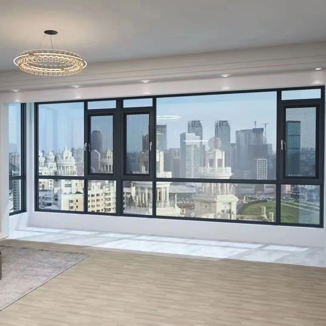 Upvc Windows And Door System Strong Shading Performance Double Glazed Doors And Windows