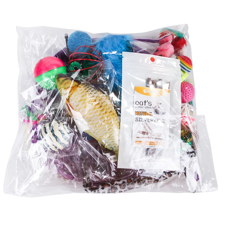 28 Interactive Cat Toy Set Kittens Plush Cat Toy Mouse And Tunnel With Bell Ball Sisal Ball Cat Chewing Catnip Toy