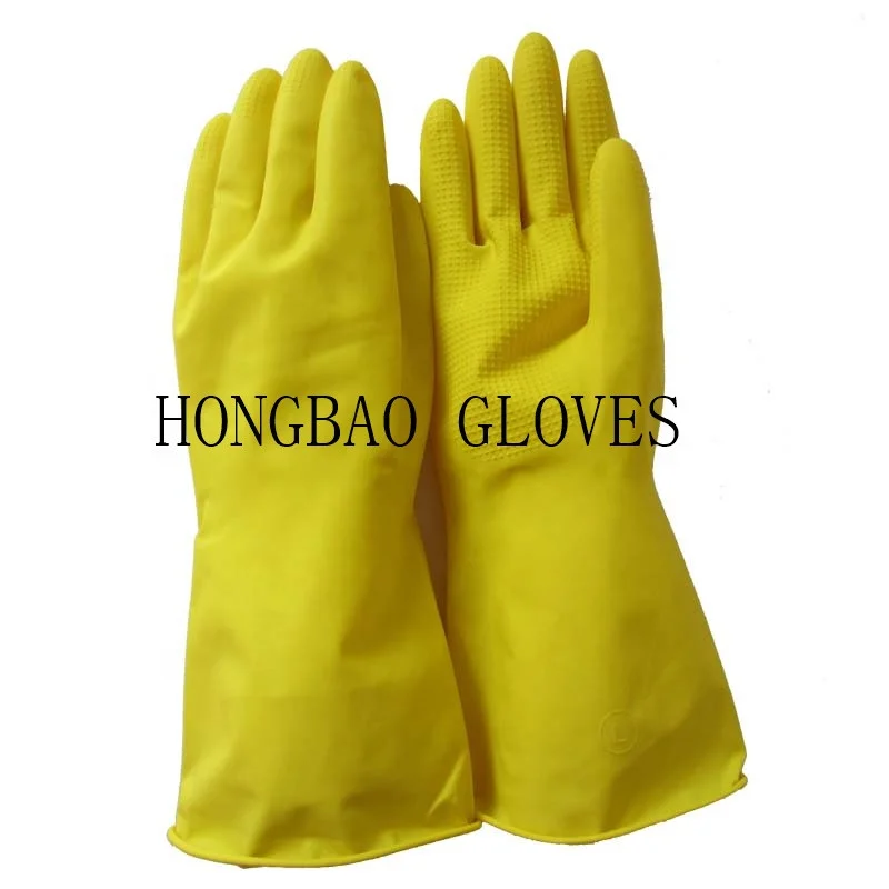 55g hand rubber  gloves for washing dishes  kitchen latex waterproof colorful cleaning gloves