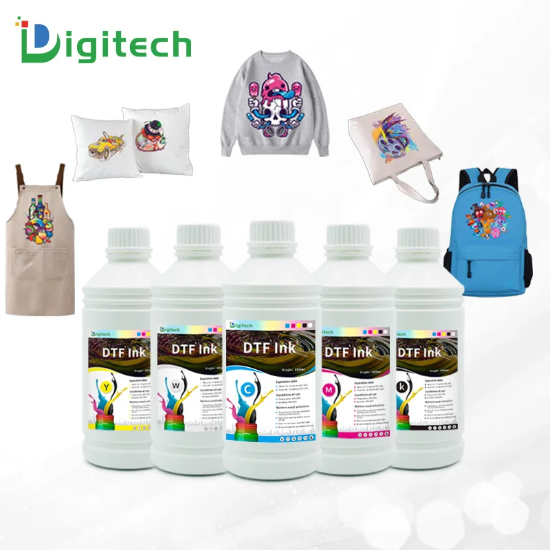 Printing For Epson Printing Inks White DTF Ink sublimation paper XP600 L1800 L1805 I3200 4720 pigment bottle ink High Quality
