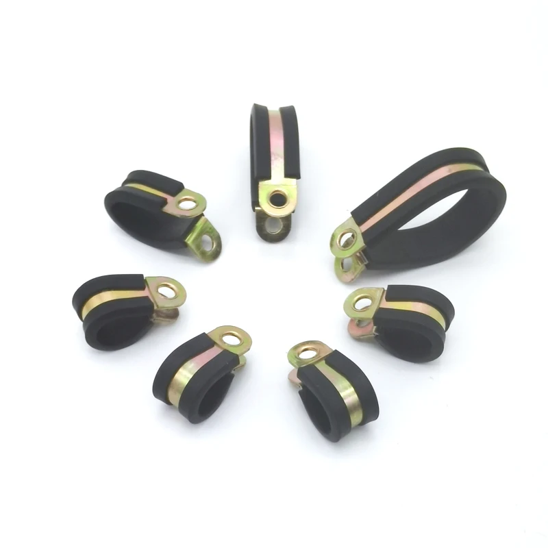 Hose Clamp Epdm Rubber Lined P Clips for Fuel pipe Mounting Fix Fasteners Hardware Electrical Fittings Cable Fasteners
