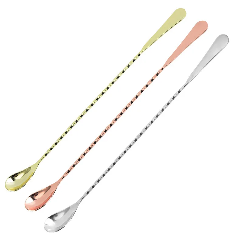304 Stainless Steel Mixing Cocktail Bar Spoon Bar Stirrer 30cm 40cm Long