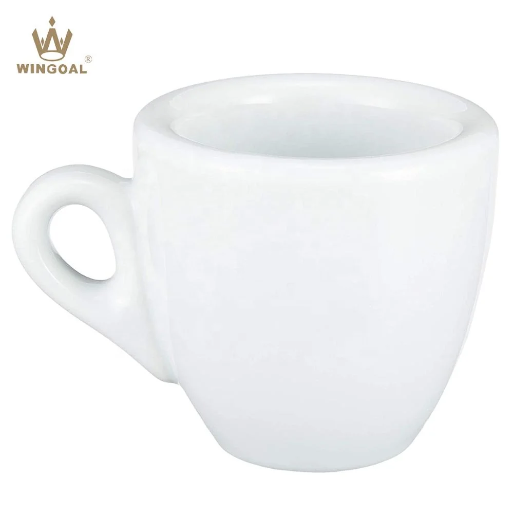 Hot Sale White Ceramic Espresso Cups Coffee Cup and Saucer Set