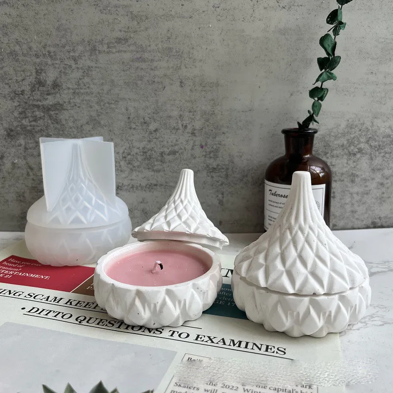 Silicone Resin Jar Mold with Lid for Epoxy Resin, Epoxy Molds Silicone Storage Container