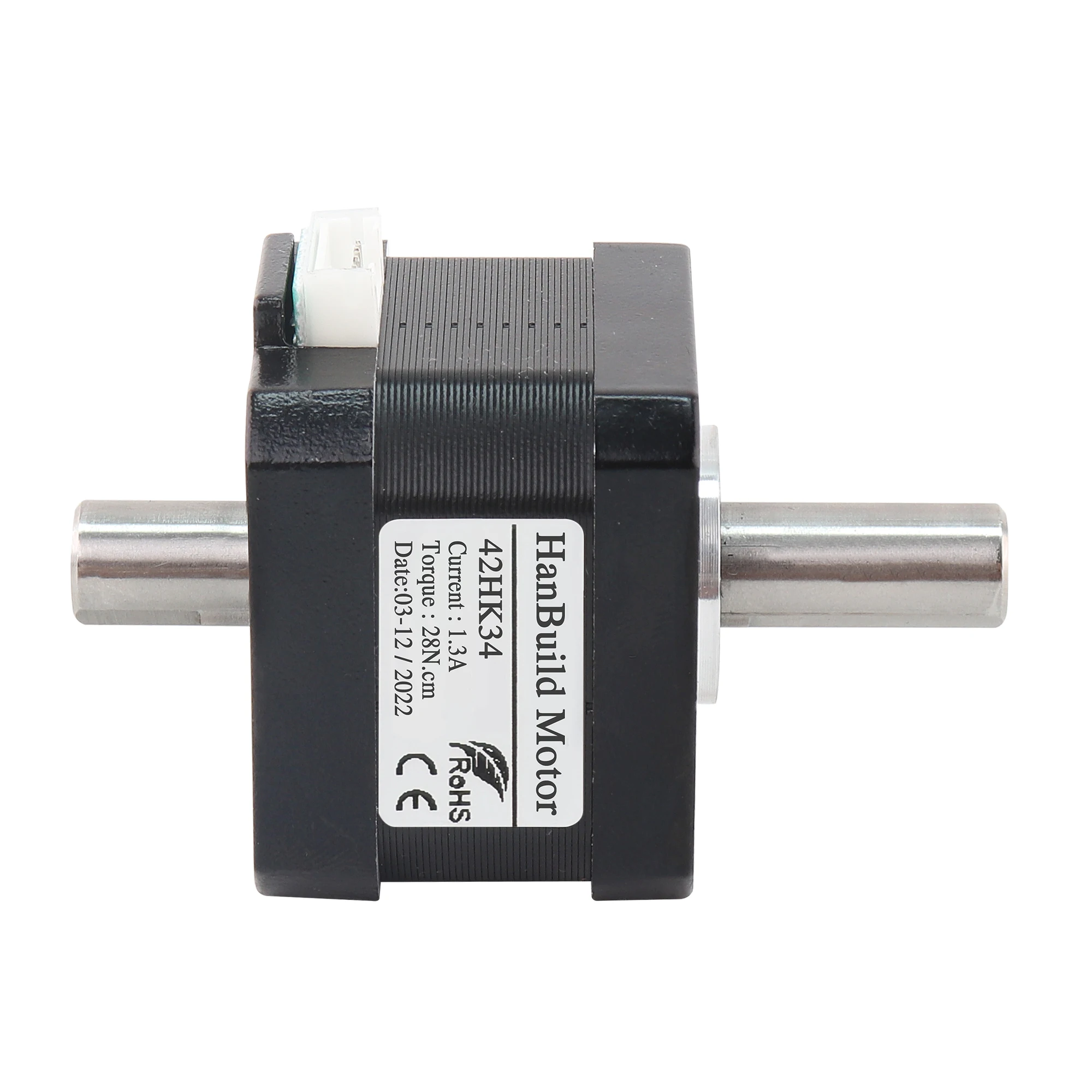 HanBuild Nema17 Stepper Motor 1.3A 28N.CM 42HK34 Hollow biaxial motor 4-lead for CNC 3D printer 42 double shaft motor